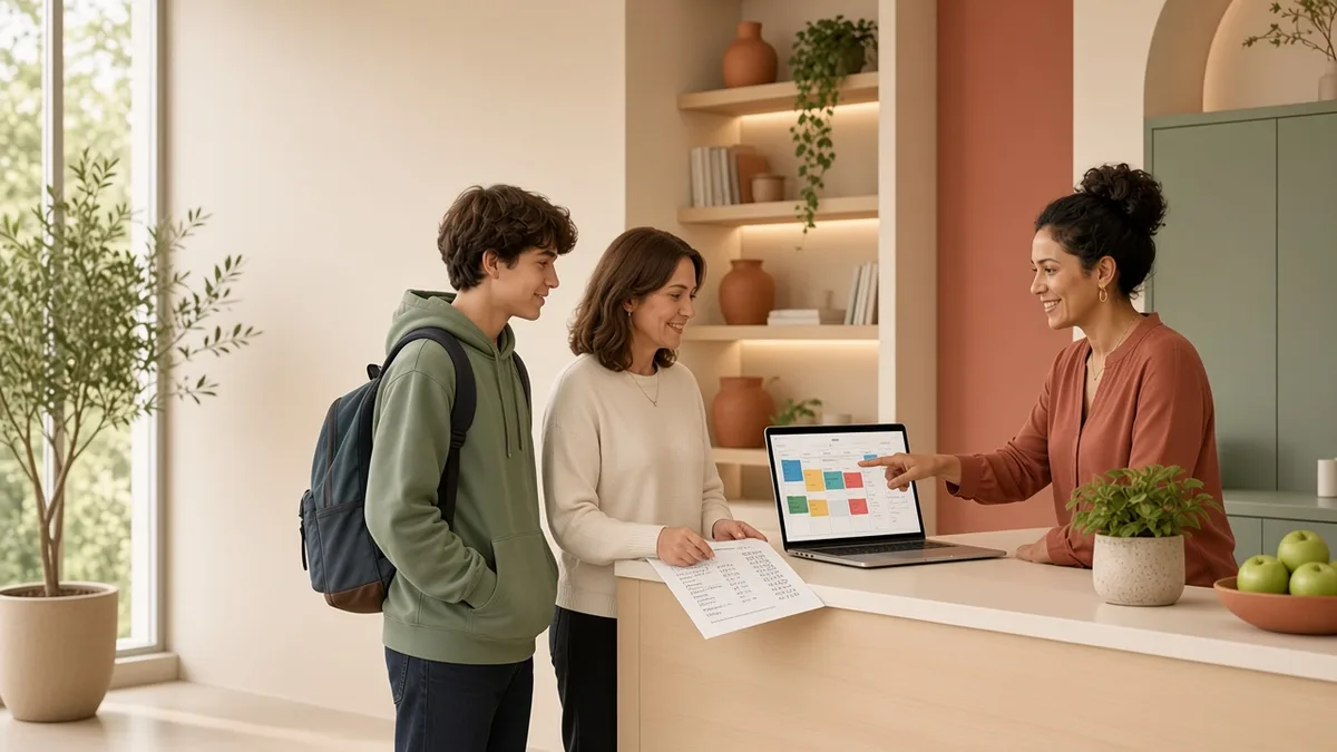 Practice owner comparing a marketing budget with the appointment book